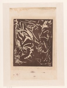 Abstracte compositie door Erich Wichmann (signed by artist)