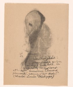 Geabstraheerde figuur met baard door Erich Wichmann