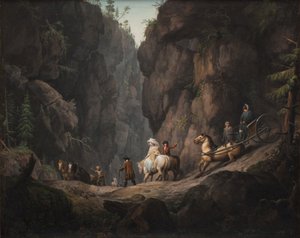 De Doorgang door Krokkleven nabij Ringerike in Noorwegen door Erik Pauelsen