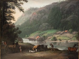 Tistedalen bij Frederikshald in Noorwegen door Erik Pauelsen