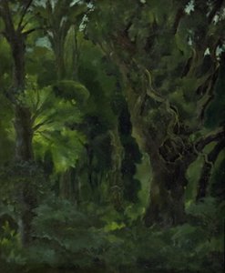 Boslandschap. "Het Noordse Woud"