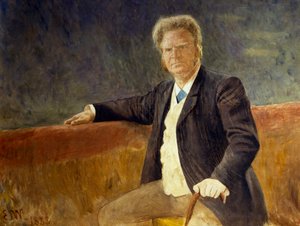 Portret van Bjorn Bjornson, acteur en theaterregisseur, schilderij door Erik Werenskiold