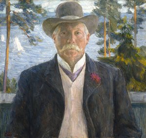 Portret van de componist Thorvald Lammers door Erik Theodor Werenskiold