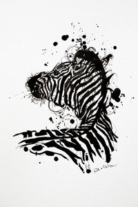 Wilde zebra-inktspat