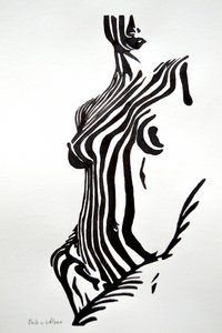 Zebragestreepte nude