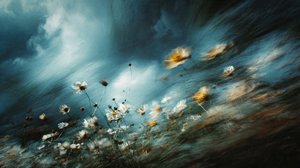 Stormachtige wilde bloemen door Erkan Camlilar