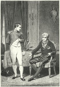 Discussie tussen Napoleon en Metternich in Dresden door Ernest Hillemacher