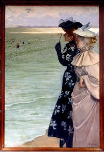 Belle époque: Badtijd aan zee door Ernest Ange Duez