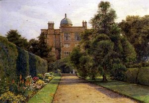 De lange border, Doddington Hall, Nether Stowey, Somerset