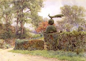 De oude taxushaag, Speldhurst, Kent door Ernest Arthur Rowe