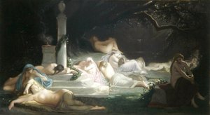 Nimfen bij het graf van Adonis door Ernest Augustin Gendron