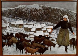 De geitenhoedster door Ernest Bieler