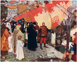 Het vertrek van John en Sebastian Cabot uit Bristol in 1497