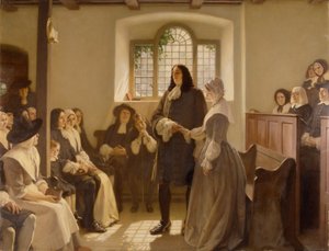 Het huwelijk van William Penn en Hannah Callowhill in het Vriendenhuis, Het Klooster, Bristol