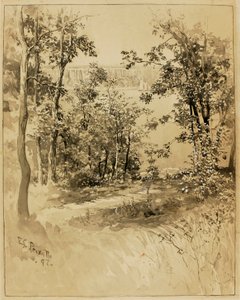 New York, Fort Washington, kijkend naar Fort Lee door Ernest C. Peixotto