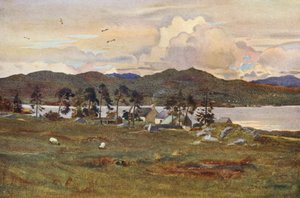 Lochinvar, met het huis van de boswachter door Ernest Edward Briggs