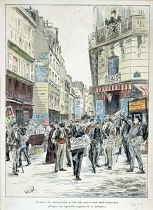 Uitzicht op de Rue de Croissant in het 11e arrondissement van Parijs, 1893