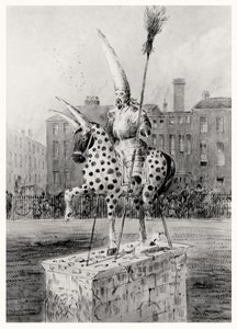 Het Standbeeld op Leicester Square, op Woensdagochtend 17 oktober 1866 door Ernest Henry Griset