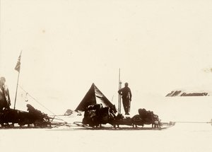 Het verste zuiden: Lat 85° 17’ Zuid, Nationale Antarctische Expeditie. Uit album van Sir Ernest Henry Shackleton getiteld Nationale Antarctische Expeditie (1901-1903)