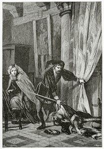 Scène uit Hamlet, 19e Eeuw door Ernest Hillemacher