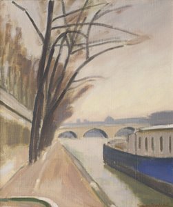 Parijs, oevers van de Seine, ca. 1920-30 door Ernest Hiram Brülhart