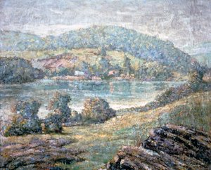 Ochtendlicht, Rivierdal, Connecticut, 1919 door Ernest Lawson