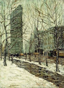 Het Flatiron Building door Ernest Lawson