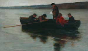 Een Kinderbegrafenis in de Hooglanden, 1896 door Ernest Leopold Sichel