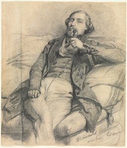 Man die rookt, 1800s door Jean Louis Ernest Meissonier