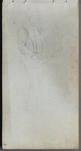Schetsboek, pagina 03: Figurenstudie door Jean Louis Ernest Meissonier