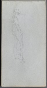 Schetsboek, pagina 11: Figuur in profiel