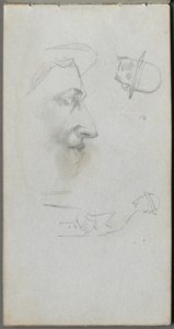 Schetsboek, pagina 14: Figuren door Jean Louis Ernest Meissonier