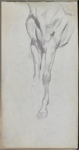Schetsboek, pagina 48: Studie van een paard door Ernest Meissonier