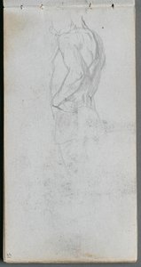 Schetsboek, pagina 51: Figurenstudie