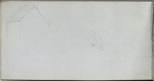 Schetsboek, pagina 54: Architectuurstudie door Jean Louis Ernest Meissonier