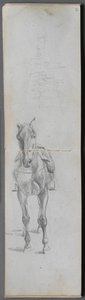 Schetsboek, pagina 56 & 57: Studie van een paard