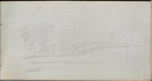 Schetsboek, pagina 78: Landschapsstudie