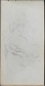 Schetsboek, pagina 82: Studie van Figuren door Jean Louis Ernest Meissonier