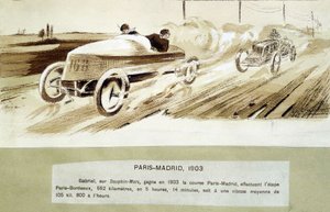 De Parijs-Madrid race door Ernest Montaut