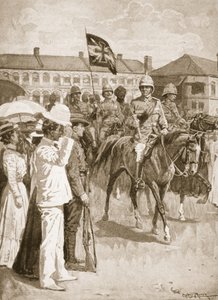 De leider van de Geallieerden, illustratie uit Battles of the Nineteenth Century: Vol. VII, De Chinese Oorlog van 1900-1901 door Archibald Forbes, G.A. Henty en Majoor Arthur Griffiths