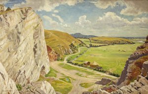 Uphill vanuit het noorden door Ernest Procter