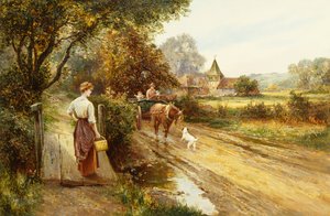 Een ontmoeting op de weg, c.1900