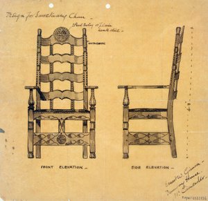 Ontwerp voor Heiligdomstoel, c.1905-25