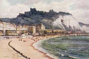 Dover Castle en Marine Parade door Ernest William Haslehust
