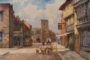 High Street, Stratford-on-Avon door Ernest William Haslehust