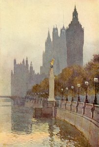 Houses of Parliament vanaf de Embankment