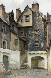 In Bakehouse Close: residentie van de Markies van Huntly door Ernest William Haslehust