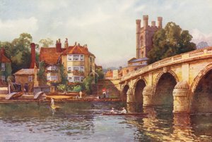 Rivier de Theems: Henley Bridge door Ernest William Haslehust