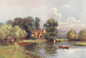 Rivier de Theems: Medmenham Abbey door Ernest William Haslehust