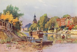 Rivier de Theems: Sunbury door Ernest William Haslehust